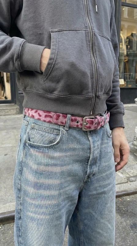 Other Pink Leopard Print Western Belt Size ONE SIZE - 2 Thumbnail