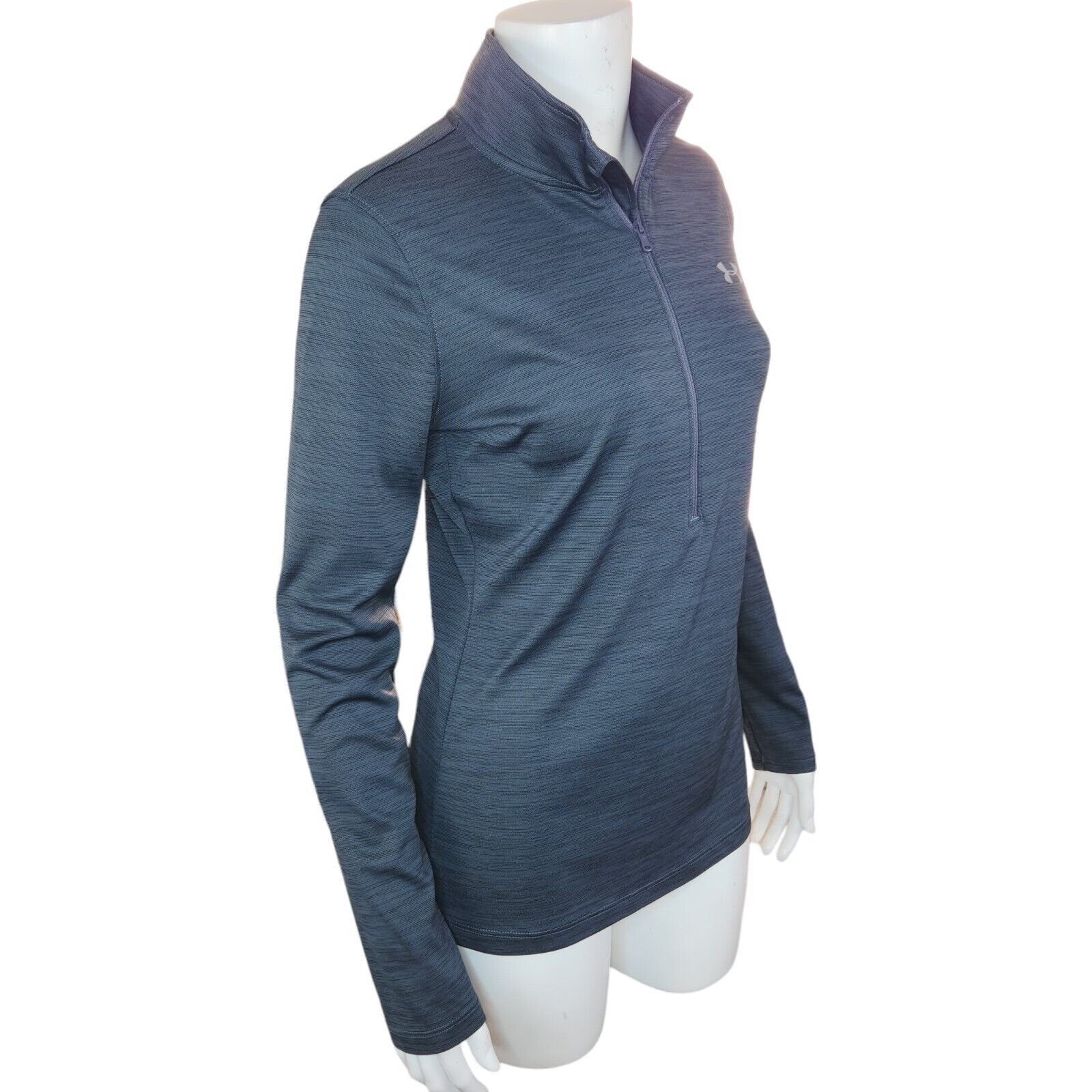 Under Armour Under Armour Womens Small 1/4 Zip Gray HeatGear Fitted Size S / US 4 / IT 40 - 6 Thumbnail