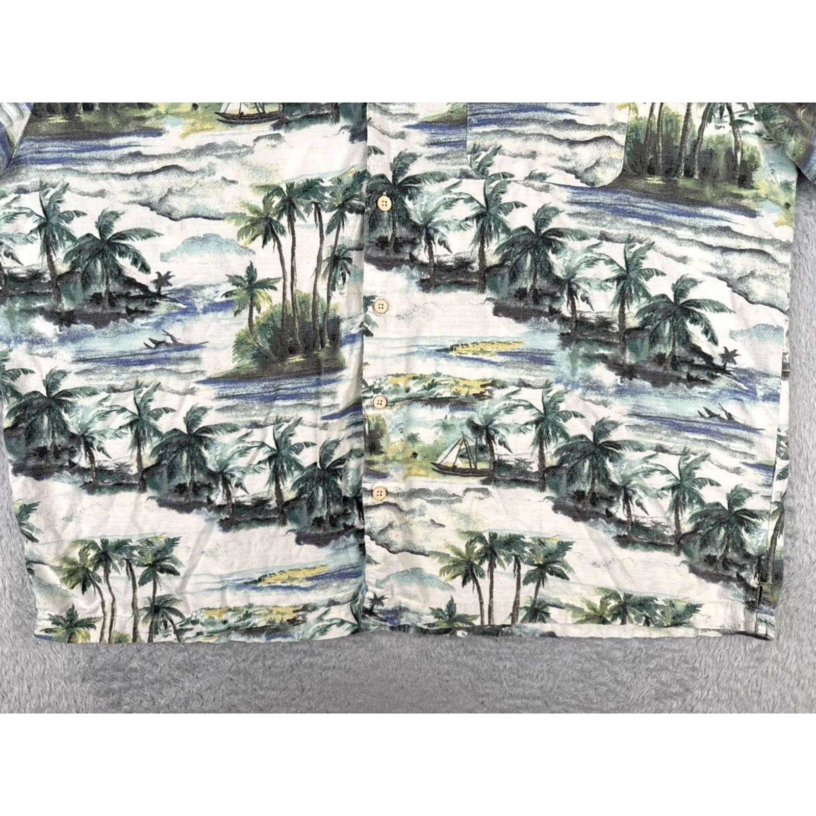 Vintage VINTAGE Joe Marlin Shirt Mens 3XL Green Palm Island Beach Print Cotton Blend Hawaii Size US XXL / EU 58 / 5 - 7 Thumbnail