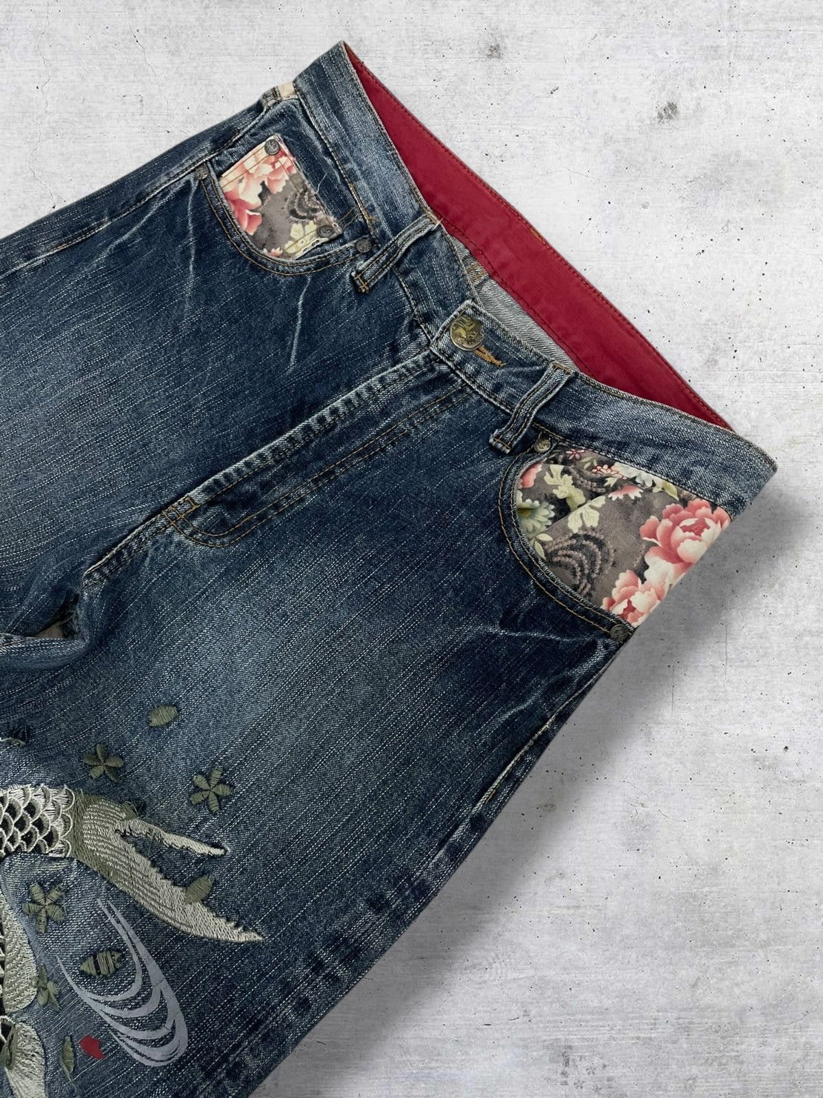 Japanese Brand KARAKURI TAMASHI TRADITIONAL JAPAN SUKAJAN EMBROIDERED 90S Size US 30 / EU 46 - 7 Thumbnail