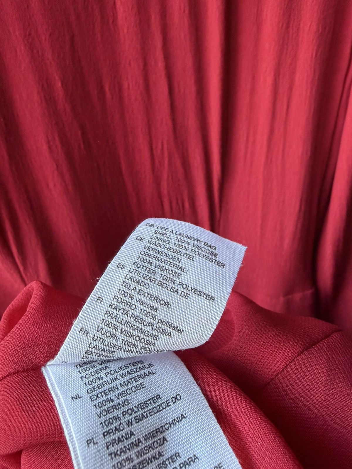 & Other Stories & Other Stories Red Romantic V-Neck Viscose Dress Size M / US 6-8 / IT 42-44 - 9 Thumbnail