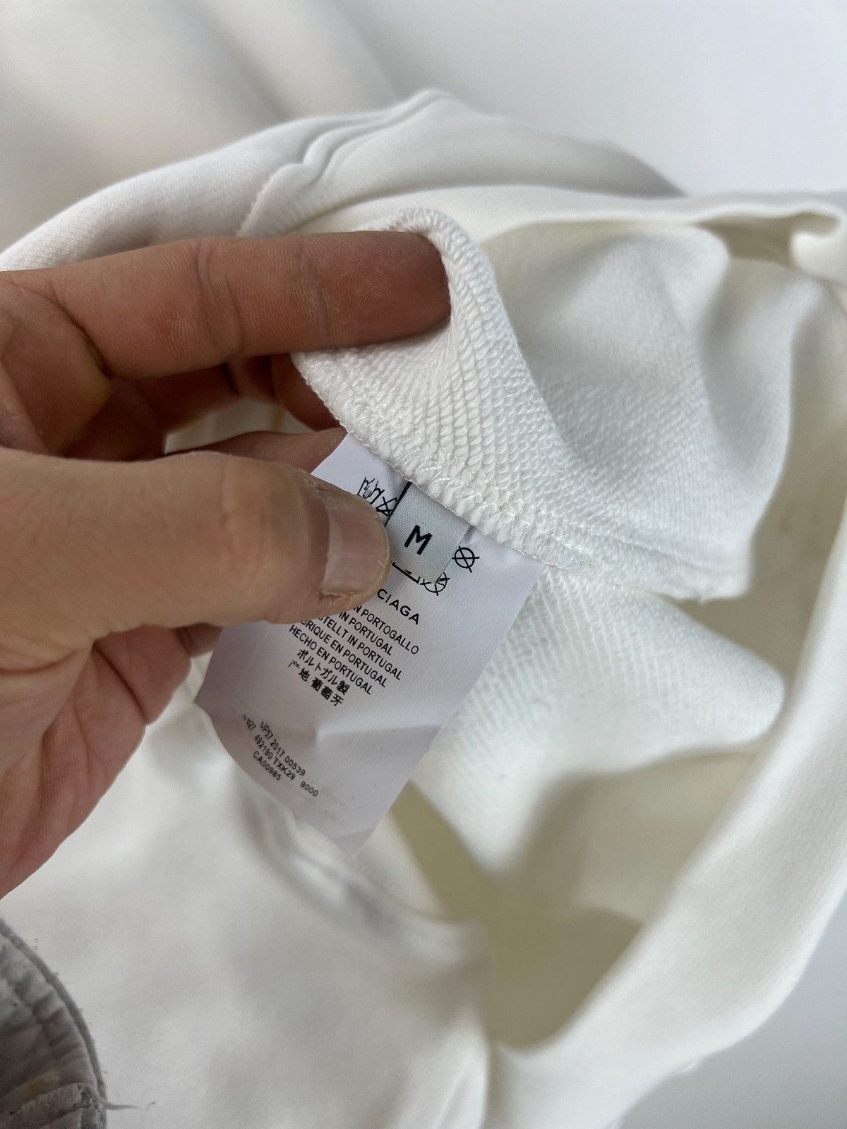 Balenciaga Balenciaga Logo Hoodie 'White' Size US M / EU 48-50 / 2 - 4 Thumbnail