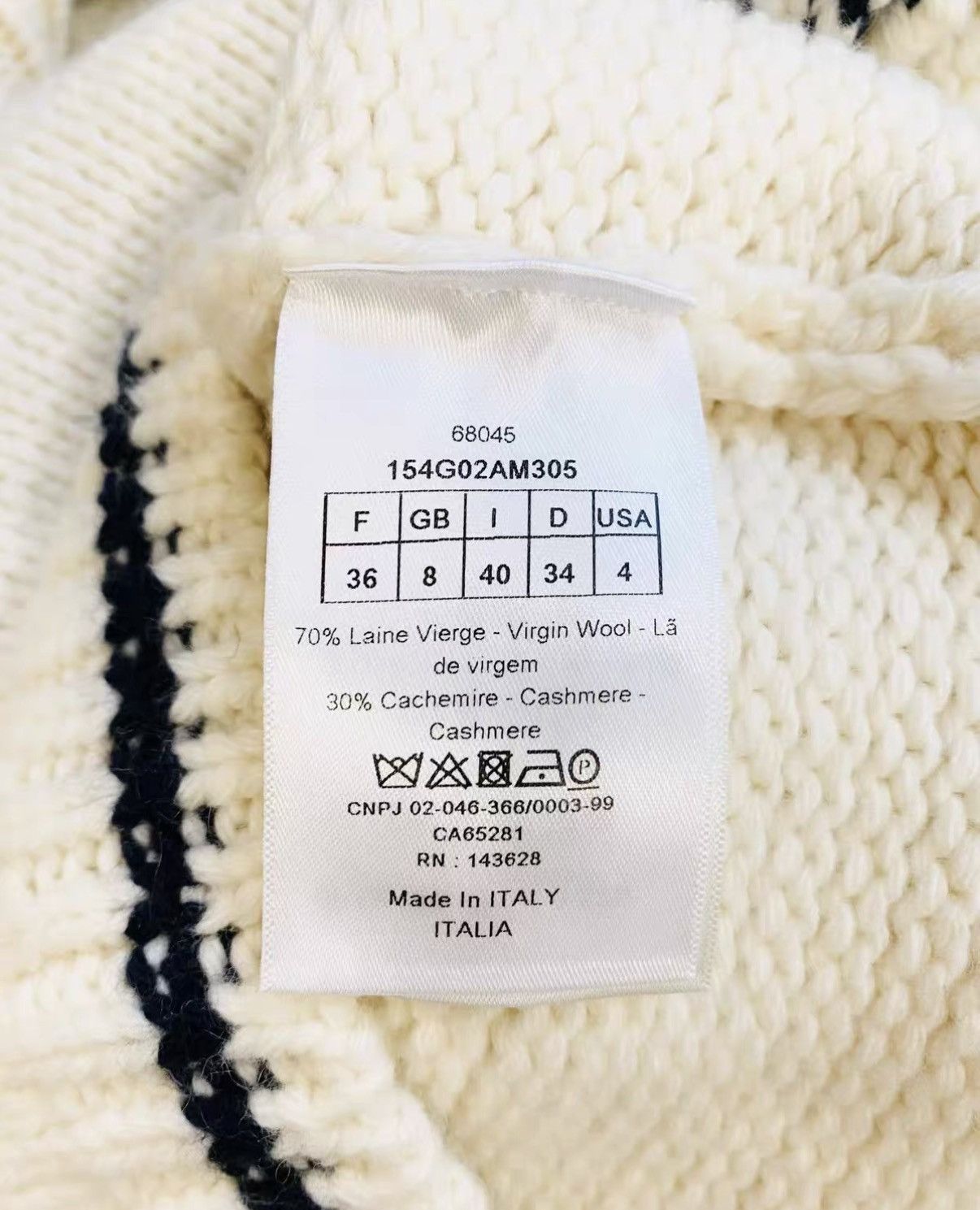 Chanel Chanel 23P Classic Vertical Stripe Cashmere Sweater J33 Size XS / US 0-2 / IT 36-38 - 6 Thumbnail