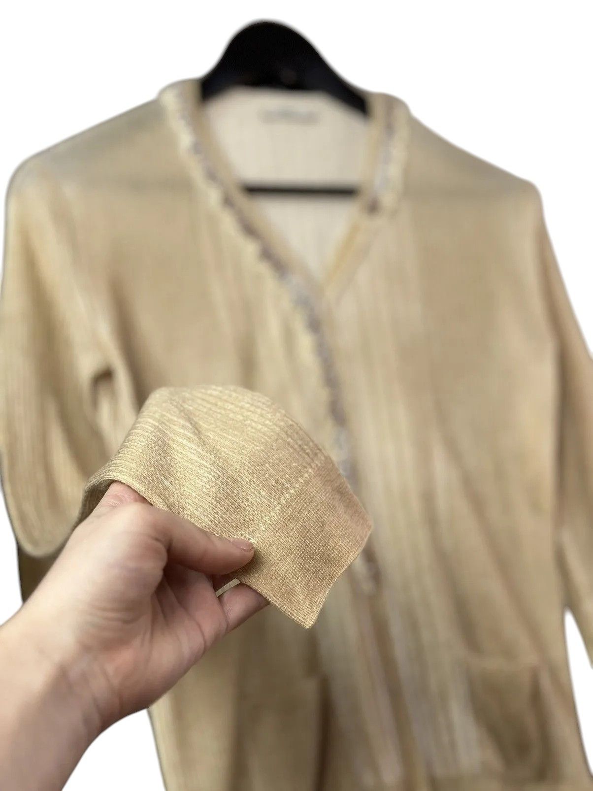 Prada Beige Prada Wool Cardigan Lana Maglioni Gilet W42 S/M Size M / US 6-8 / IT 42-44 - 11 Thumbnail