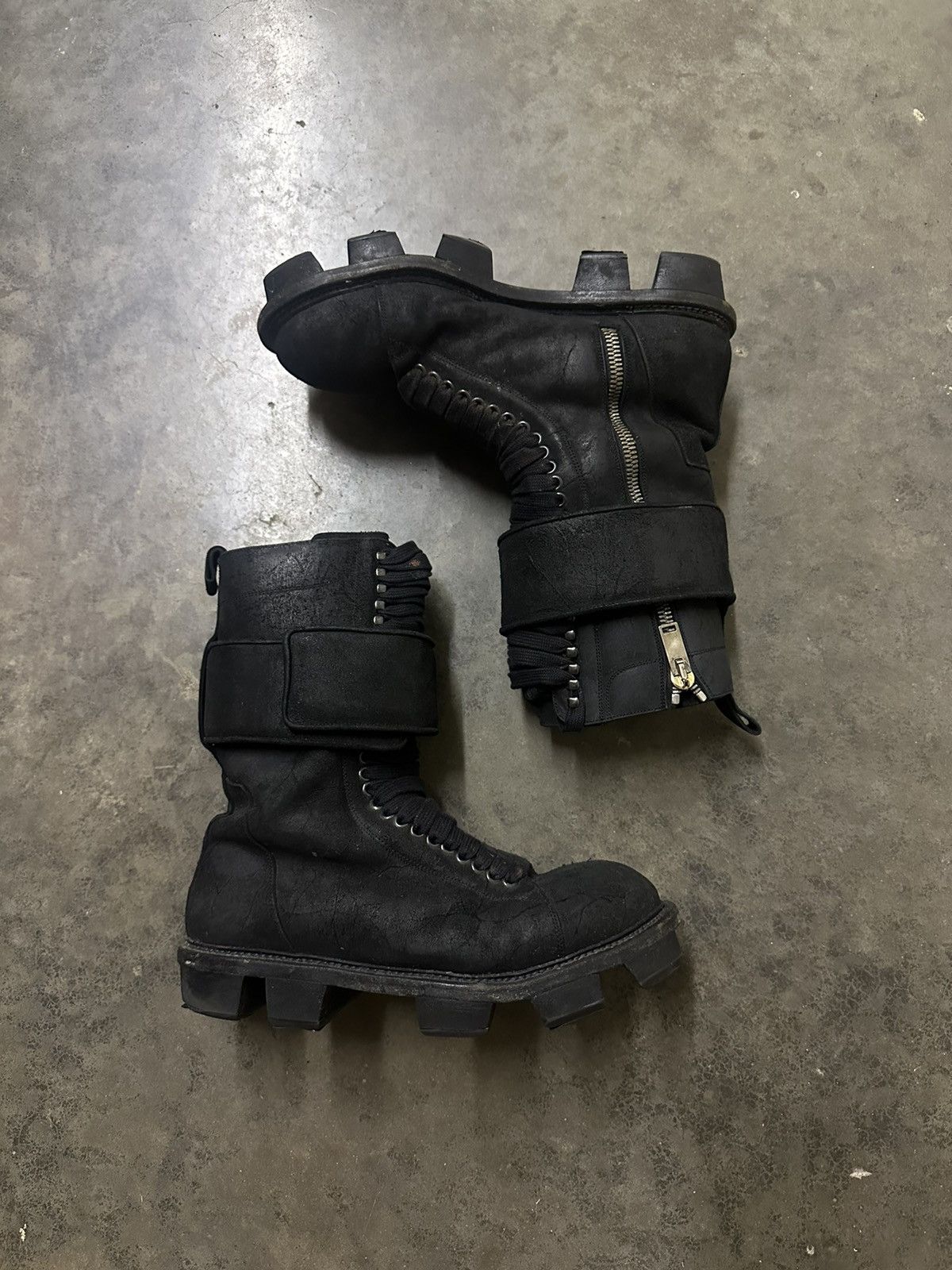 Rick Owens Rick Owens FW13 PLINTH Megatooth Hiker Boots | Grailed