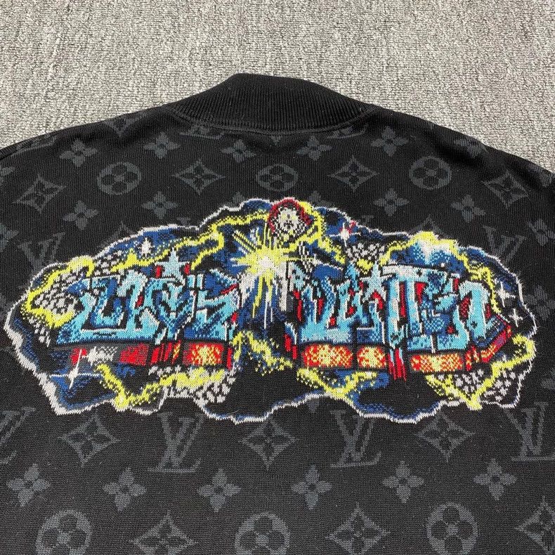 Louis Vuitton Louis Vuitton Black presbyopic jacket with graffiti logo j Size US M / EU 48-50 / 2 - 7 Thumbnail