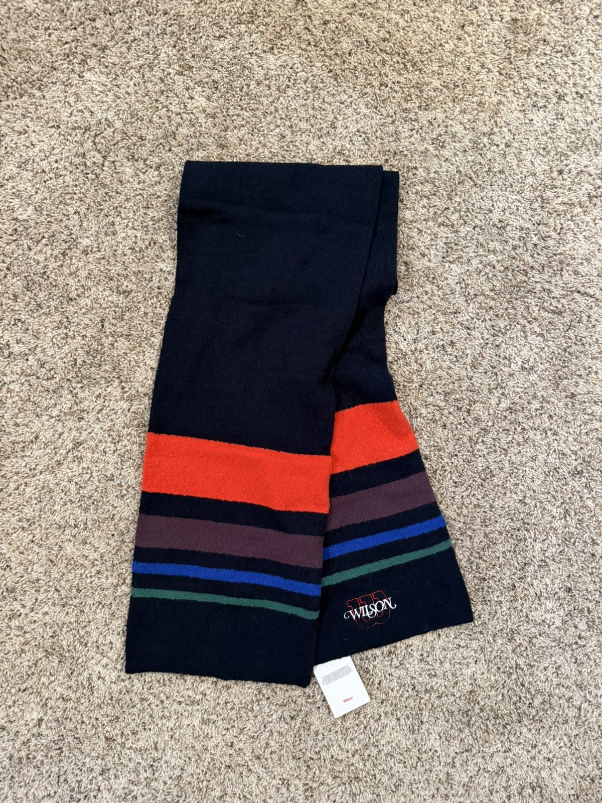 Wilson Navy striped scarf Size ONE SIZE - 1 Preview