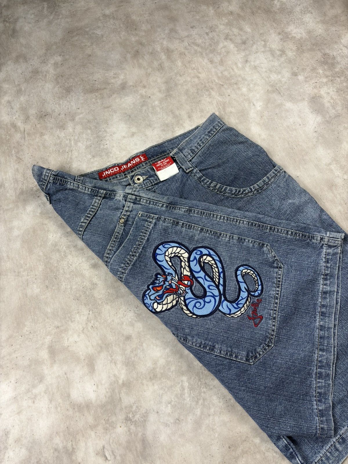 JNCO Vintage JNCO Snake Baggy Jorts — Size 38 (RARE SIZE) Size US 38 / EU 54 - 17 Thumbnail