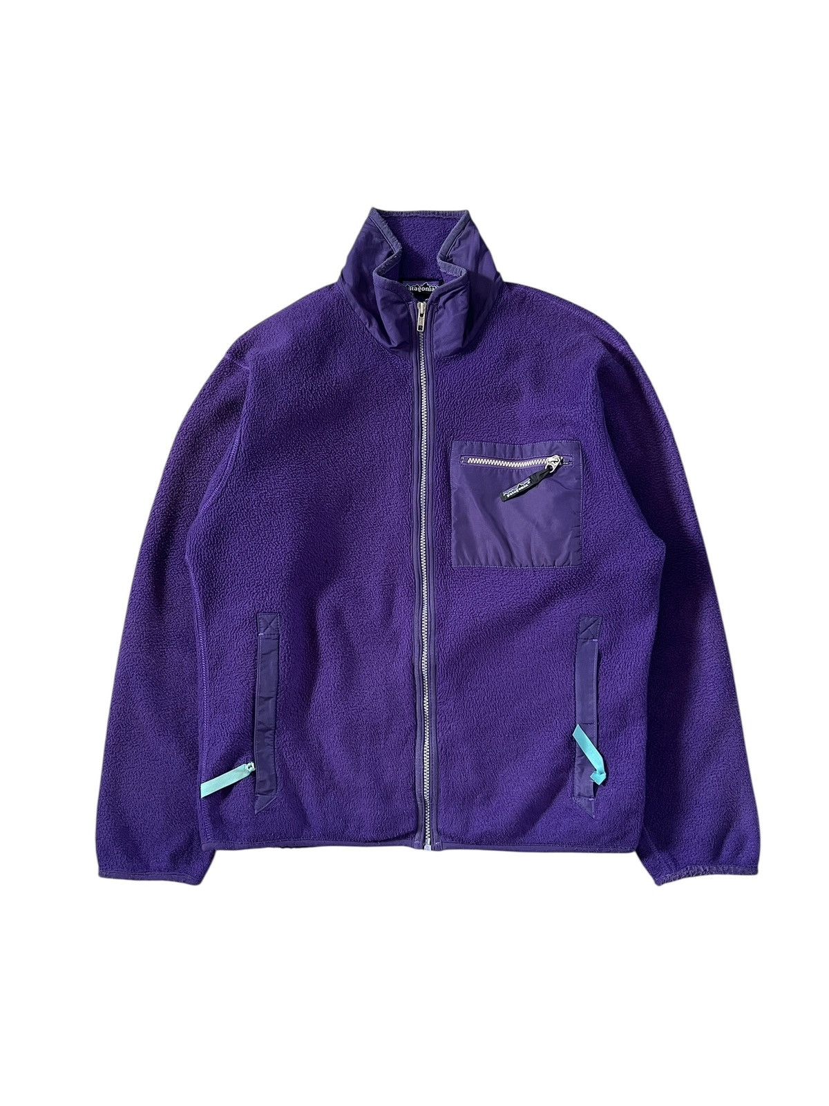 Patagonia Vintage 90s Patagonia Fleece Jacket OG Purple Size US M / EU 48-50 / 2 - 1 Thumbnail