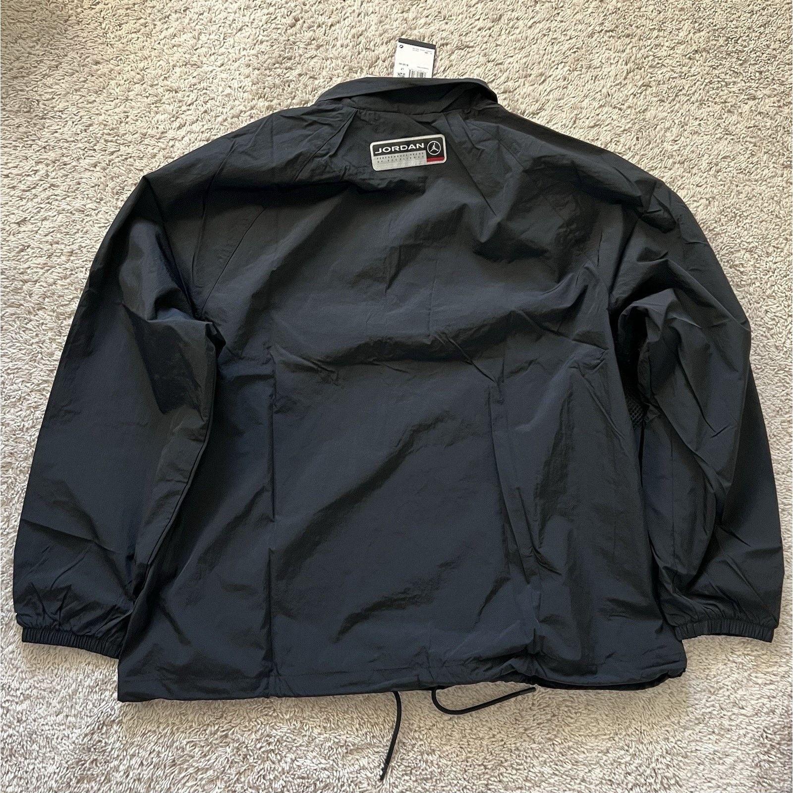 Nike Nike Jordan Essential Men's Size 2XL Coach Jacket Black Sail Size US XXL / EU 58 / 5 - 11 Thumbnail