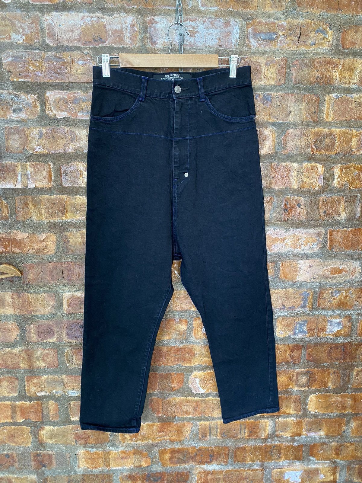 CABANE de ZUCCa × Issey Miyake × Japanese Brand Zucca by Issey Miyake Bucket Back blue stitch drop crotch Size US 28 / EU 44 - 3 Thumbnail