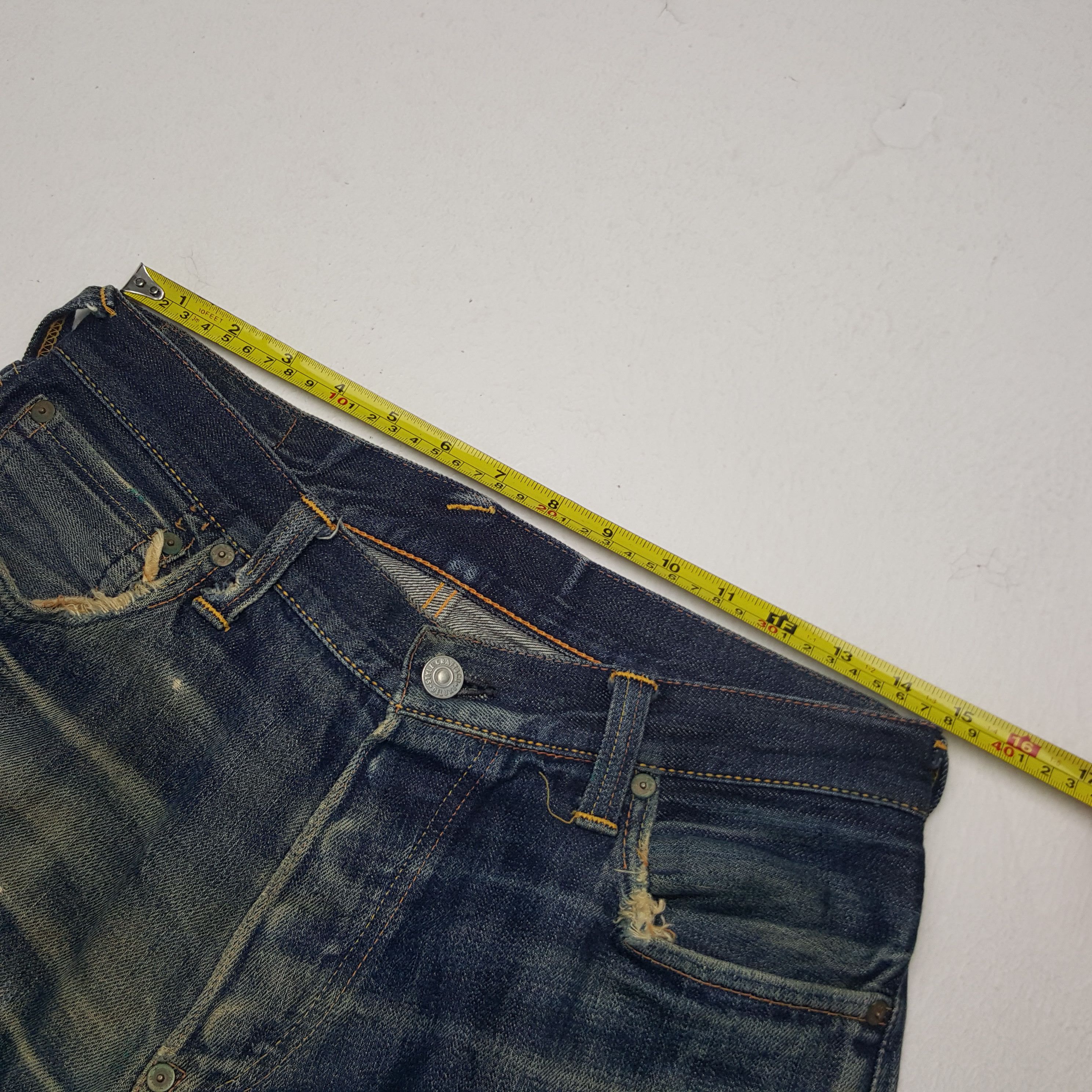 Evisu × Japanese Brand × Vintage Vintage Evisu Yamane Selvedge Custom Diacock Denim Jeans Size US 29 - 7 Thumbnail