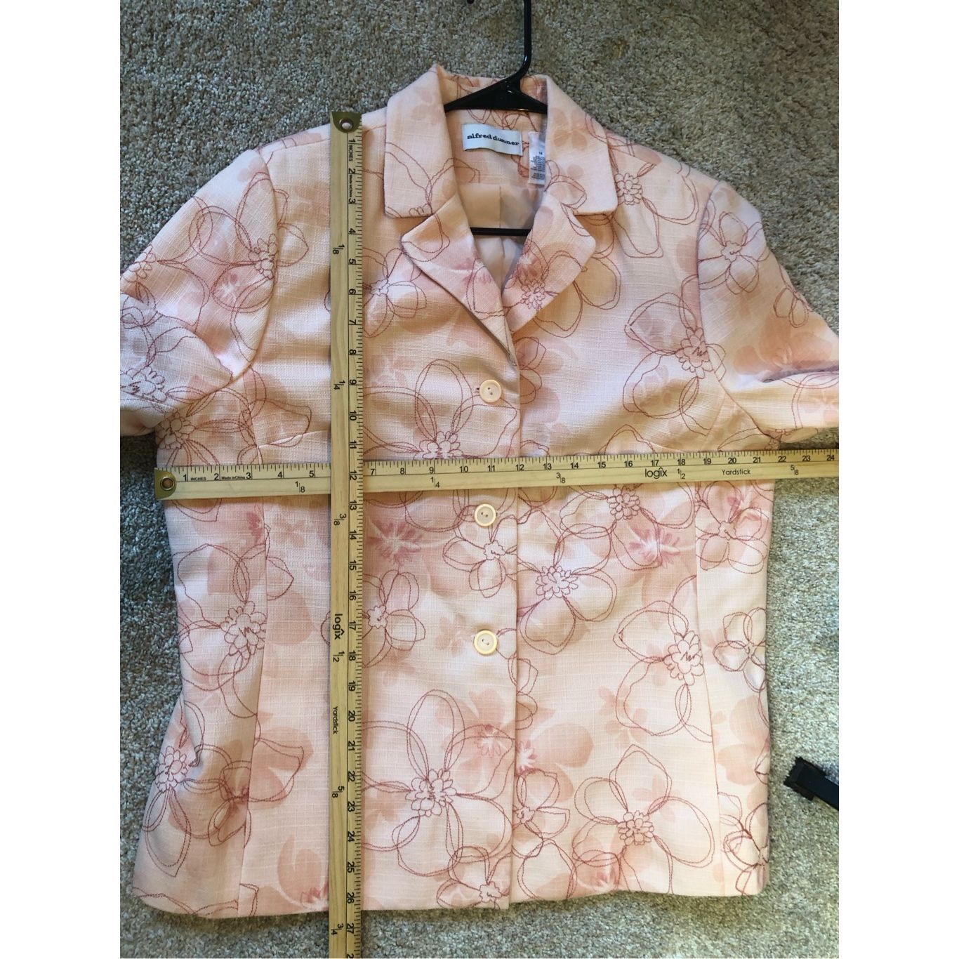 Other Alfred Dunner Women’s Pink Floral Pattern Suit Jacket Blazer Size XL / US 12-14 / IT 48-50 - 7 Thumbnail