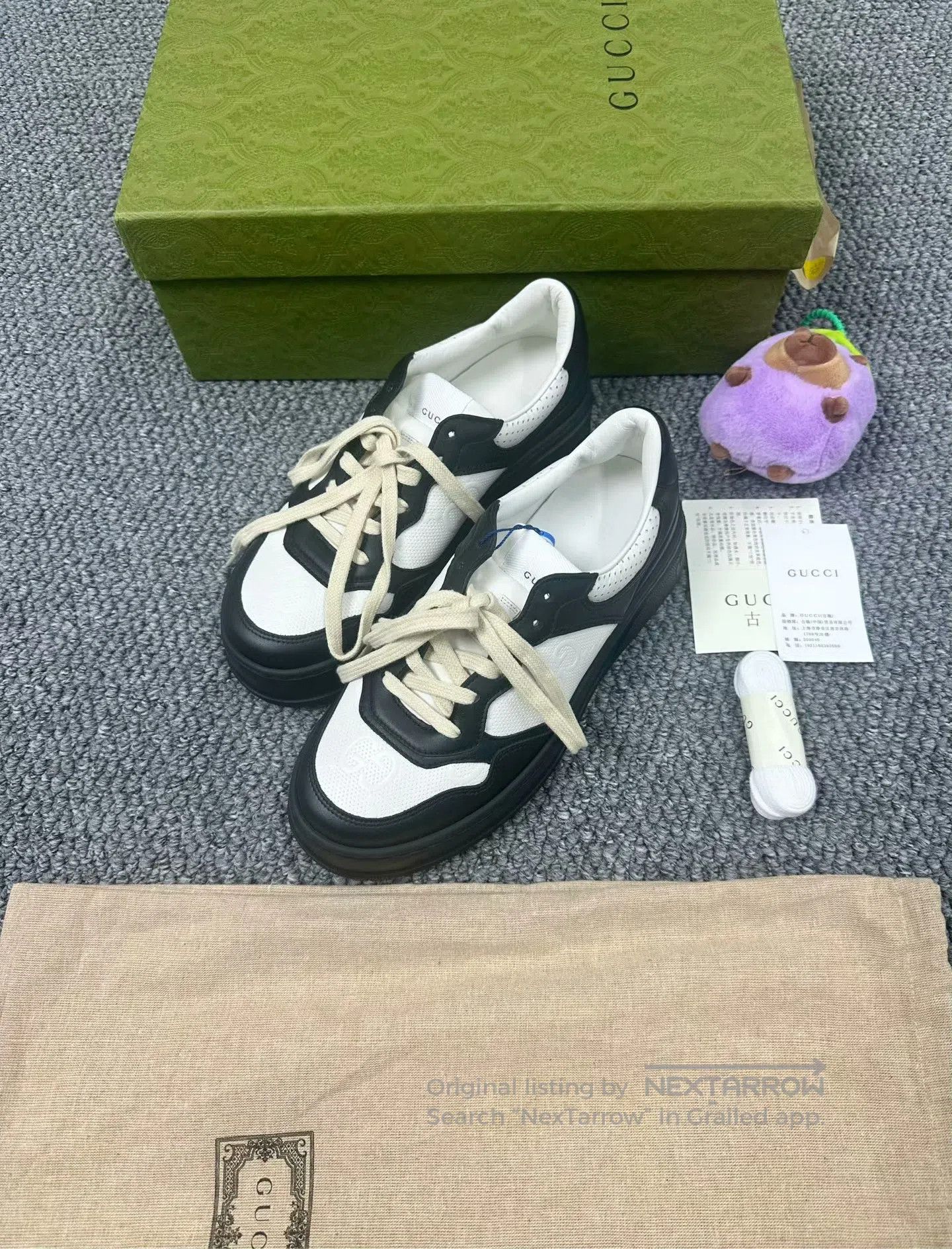 Gucci Guicci Black and white double G panda cookie shoes| Size US 6.5 / EU 39-40 - 2 Thumbnail