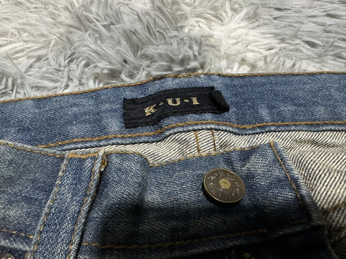 If Six Was Nine 🔥Sick Y2K K.U.I Mud Wash Flared Denim Goth Punk Size US 32 / EU 48 - 6 Thumbnail