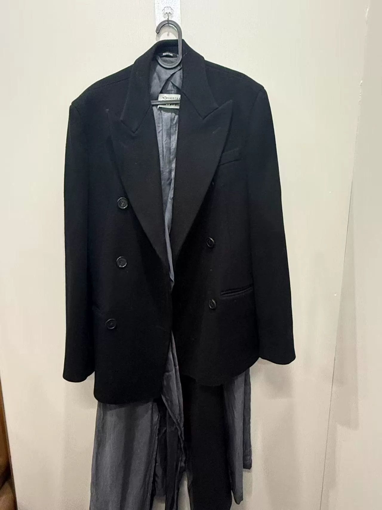 Maison Margiela Maison Margiela Black Wool Coat Size US XXS / EU 40 - 1 Thumbnail