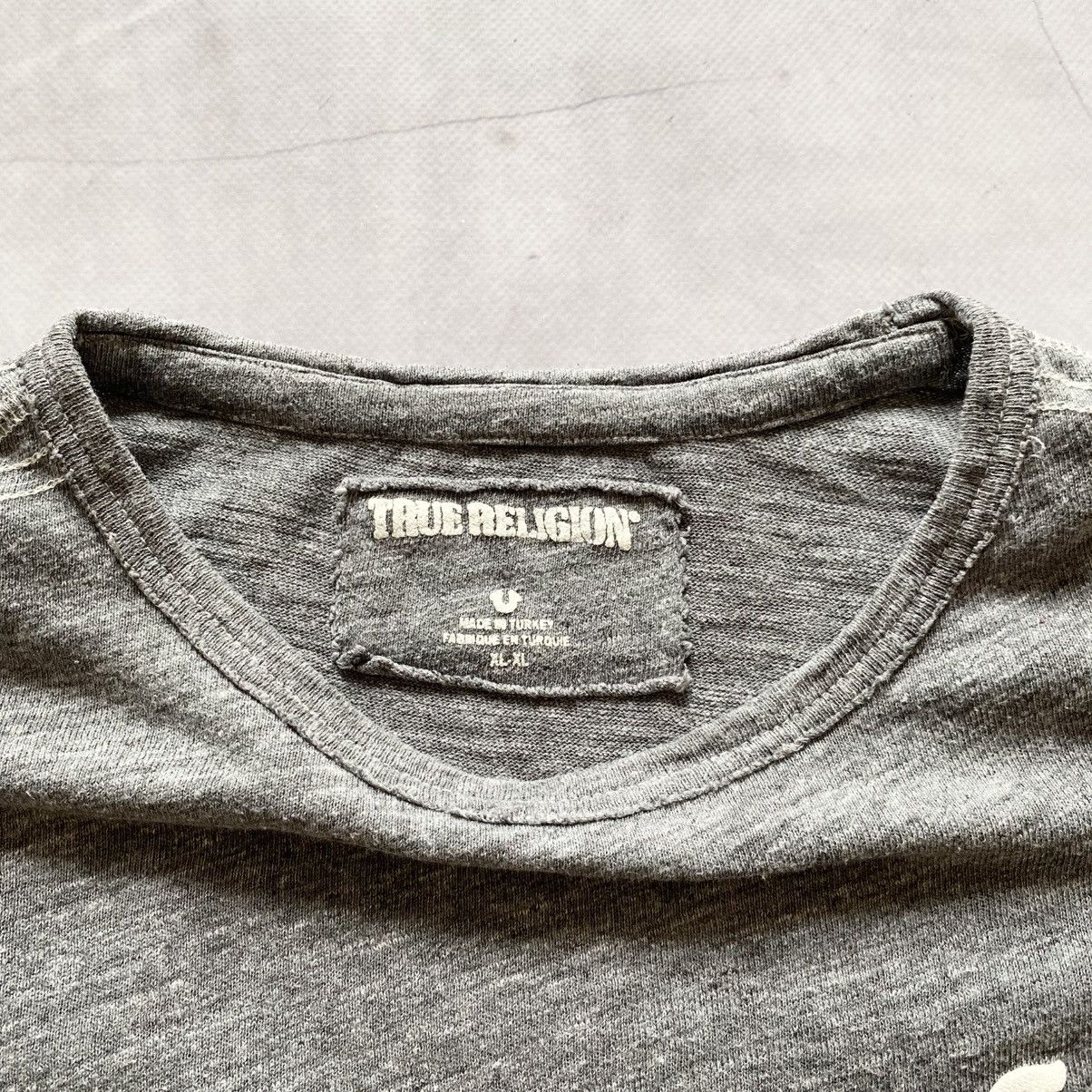 Ed Hardy × True Religion × Von Dutch Y2K True Religion Los Angeles Big Logo Gray T-Shirt Tee Size US XL / EU 56 / 4 - 7 Thumbnail