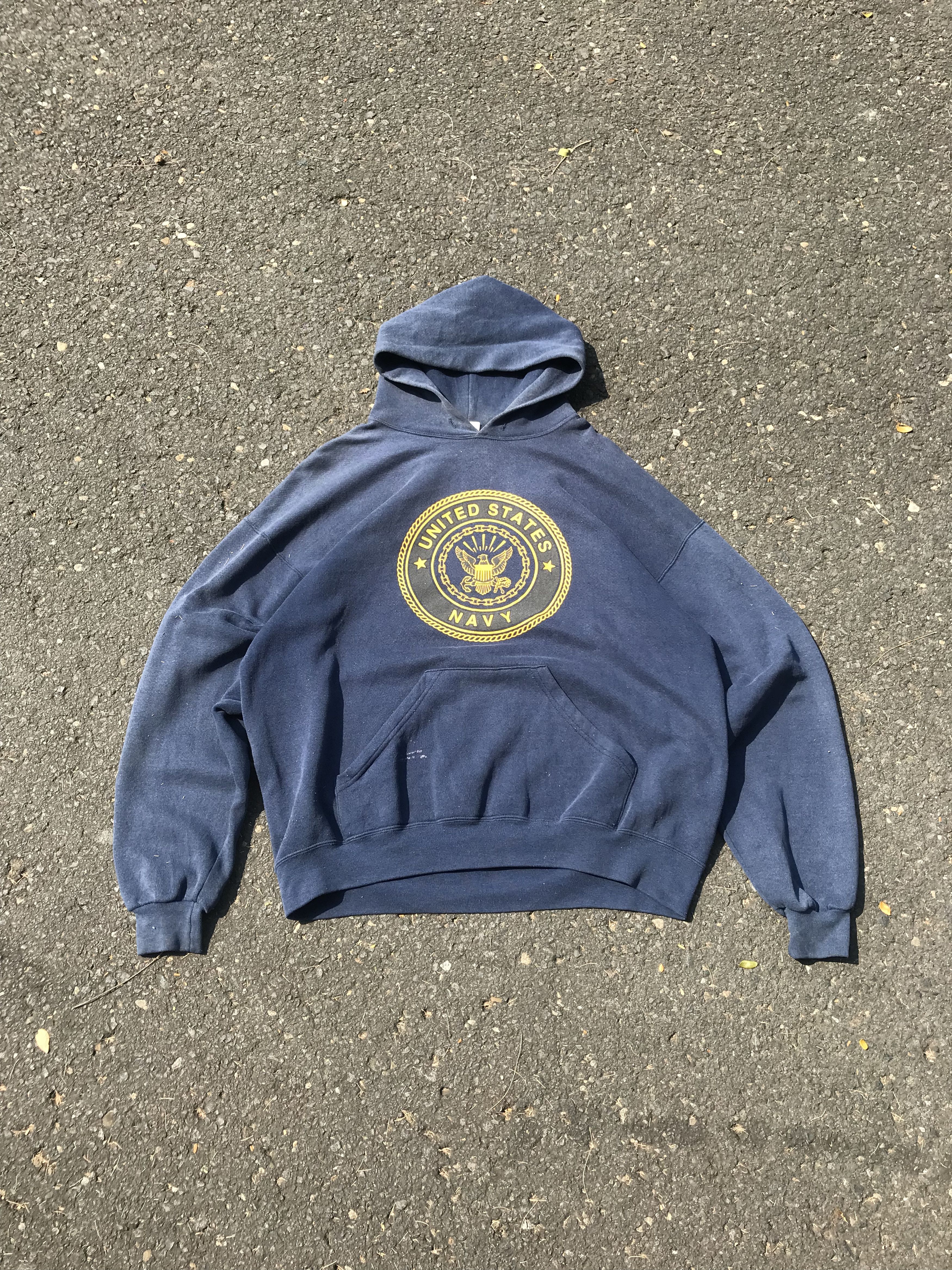Vintage Vintage made in usa US NAVY hoodie Size US XL / EU 56 / 4 - 1 Thumbnail