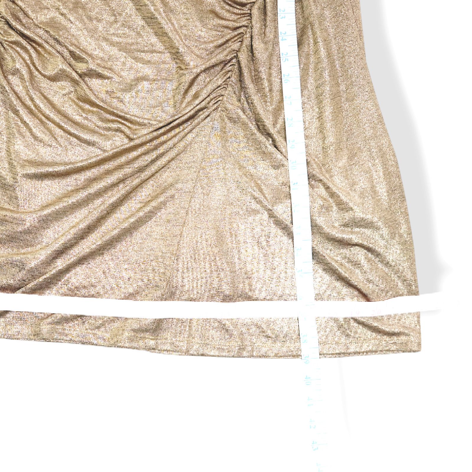 Lauren Ralph Lauren NWT Lauren Ralph Lauren Side Ruched Solid Foil Dress Sz. 8 Size M / US 6-8 / IT 42-44 - 11 Thumbnail