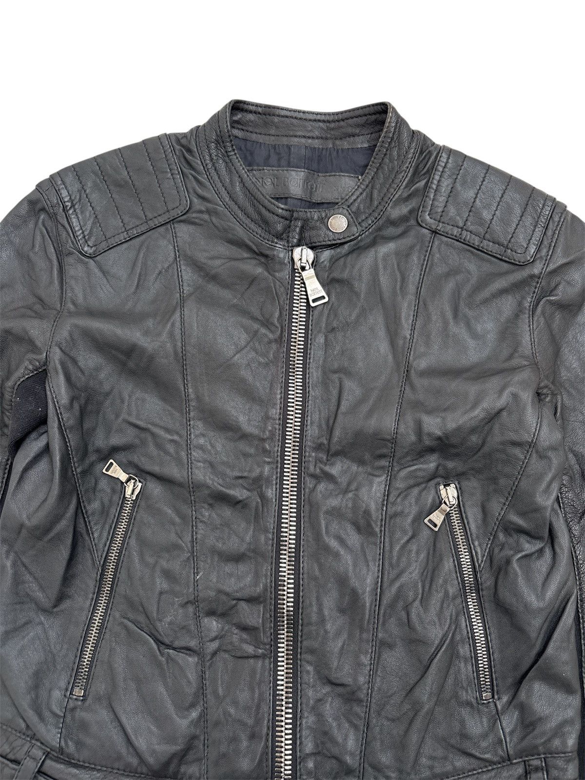 Hedi Slimane Crop Biker Leather Jacket Size US XXS / EU 40 - 3 Thumbnail