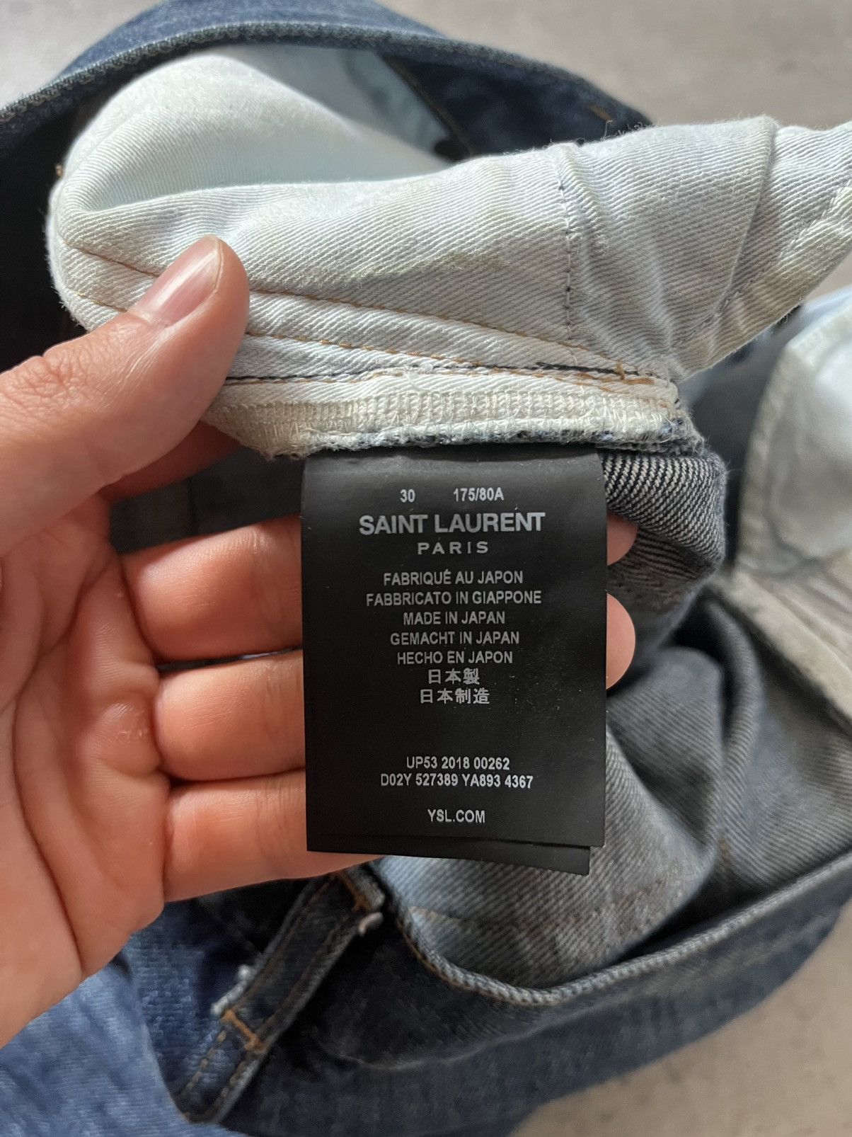 Saint Laurent Paris Saint Laurent A/W 18 washed distressed jeans Size US 30 / EU 46 - 18 Thumbnail