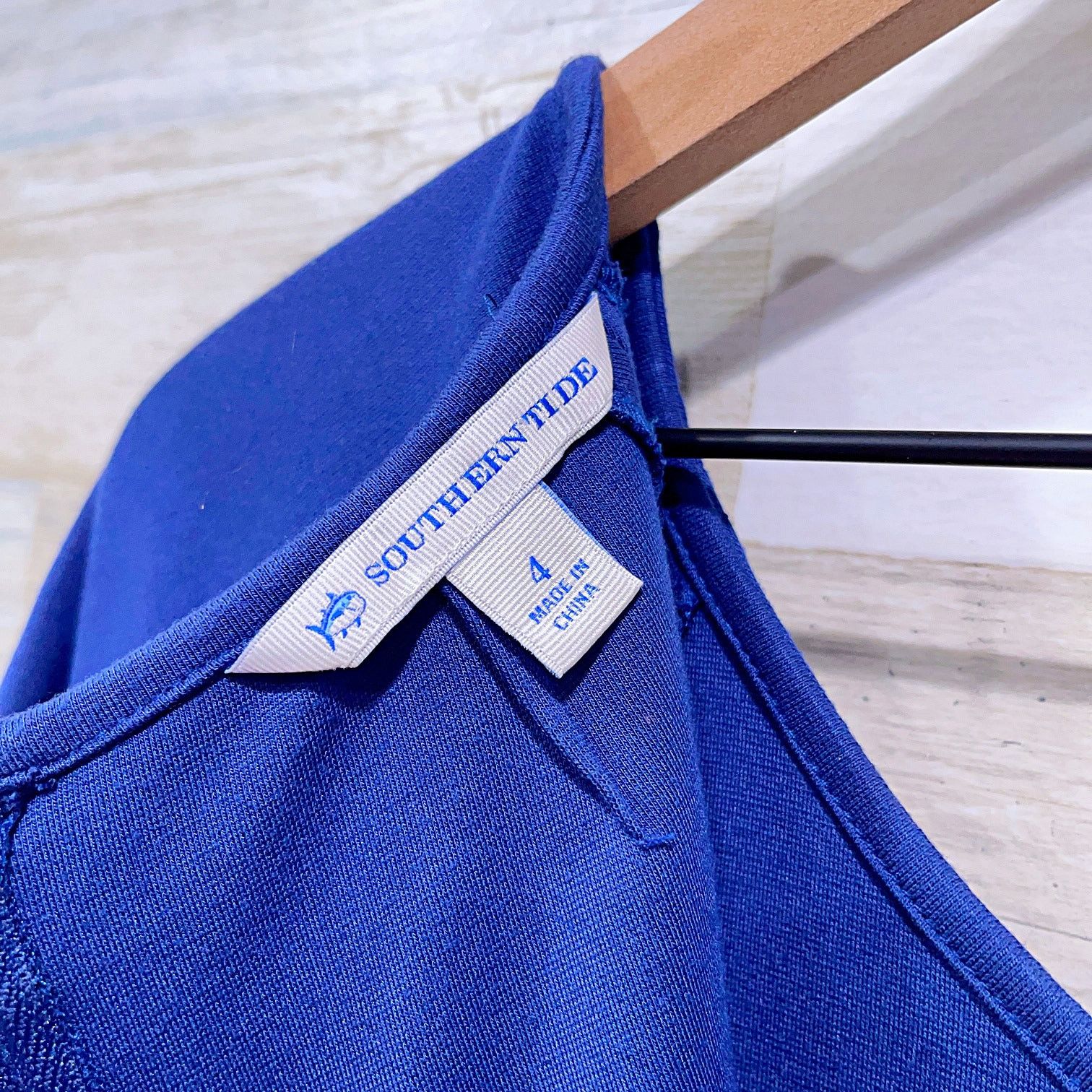Southern Tide Southern Tide Ponte Raglan Sleeve T Shirt Dress Blue Stretch Size S / US 4 / IT 40 - 6 Thumbnail