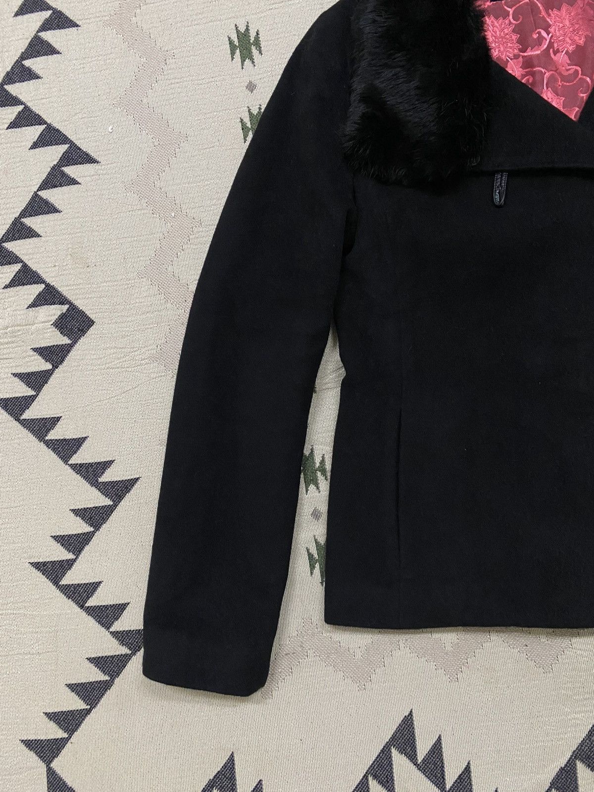 Vivienne Tam 90s VIVIENNNE TAM CHINESE KNOT FUR ANGORA WOOL BLEND JACKET Size M / US 6-8 / IT 42-44 - 4 Thumbnail