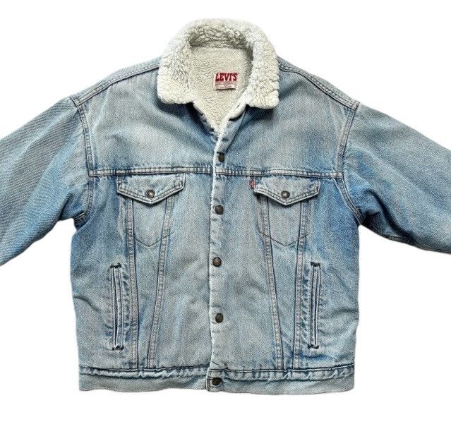 Levi's Vintage Sherpa Denim Jacket Authentic Faded 1980’s Workwear Size US M / EU 48-50 / 2 - 10 Thumbnail