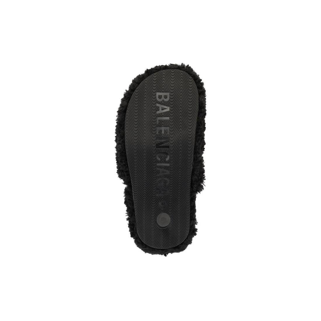 Balenciaga o1mt1gz0325 Furry Closed 80mm Mules in Black Size US 9 / IT 39 - 10 Thumbnail
