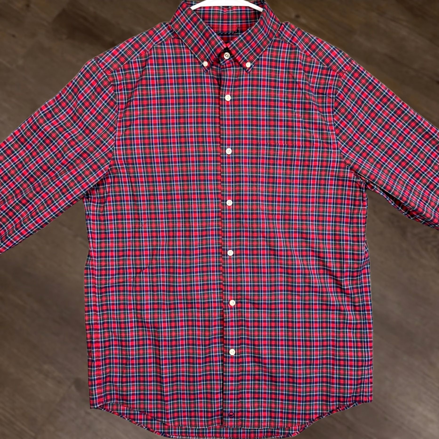 Vineyard Vines Vineyard Vines Shirt Men M Red Blue Plaid Button Up Performance Classic Fit Size US M / EU 48-50 / 2 - 1 Thumbnail