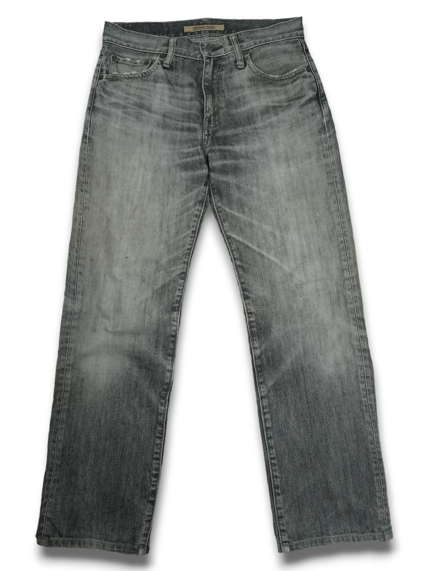Japanese Brand × Uniqlo S002 Vintage Japanese Uniqlo Grey Loose Jeans 30x28 Size US 30 / EU 46 - 1 Thumbnail