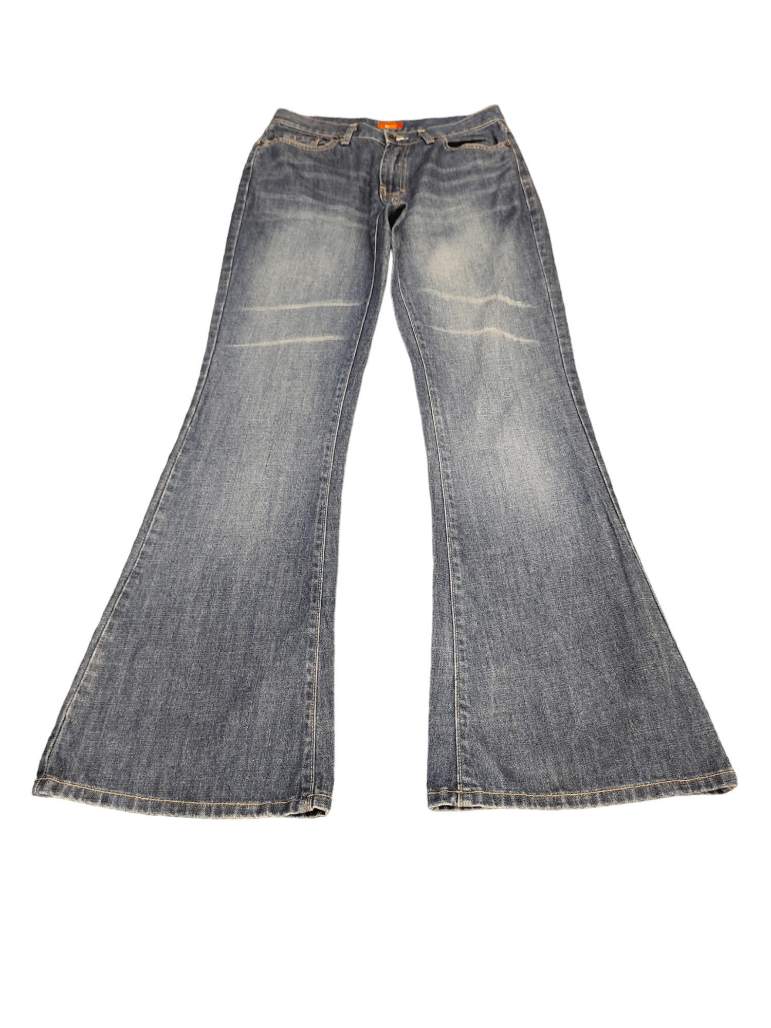 If Six Was Nine Flare Jeans Fishbone Faded Boot Cut Bell Bottom Size US 28 / EU 44 - 2 Thumbnail