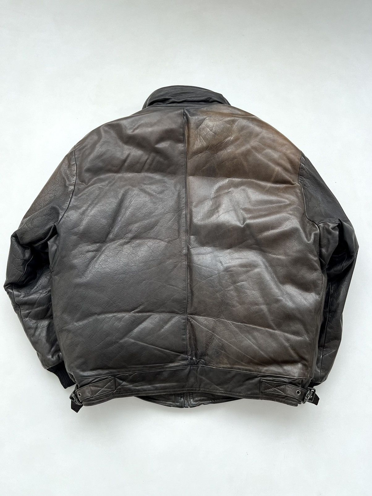 Marithe + Francois Girbaud 🔥1980s Marithe Francois Girbaud Leather Down Aviation Bomber Size US XL / EU 56 / 4 - 20 Thumbnail