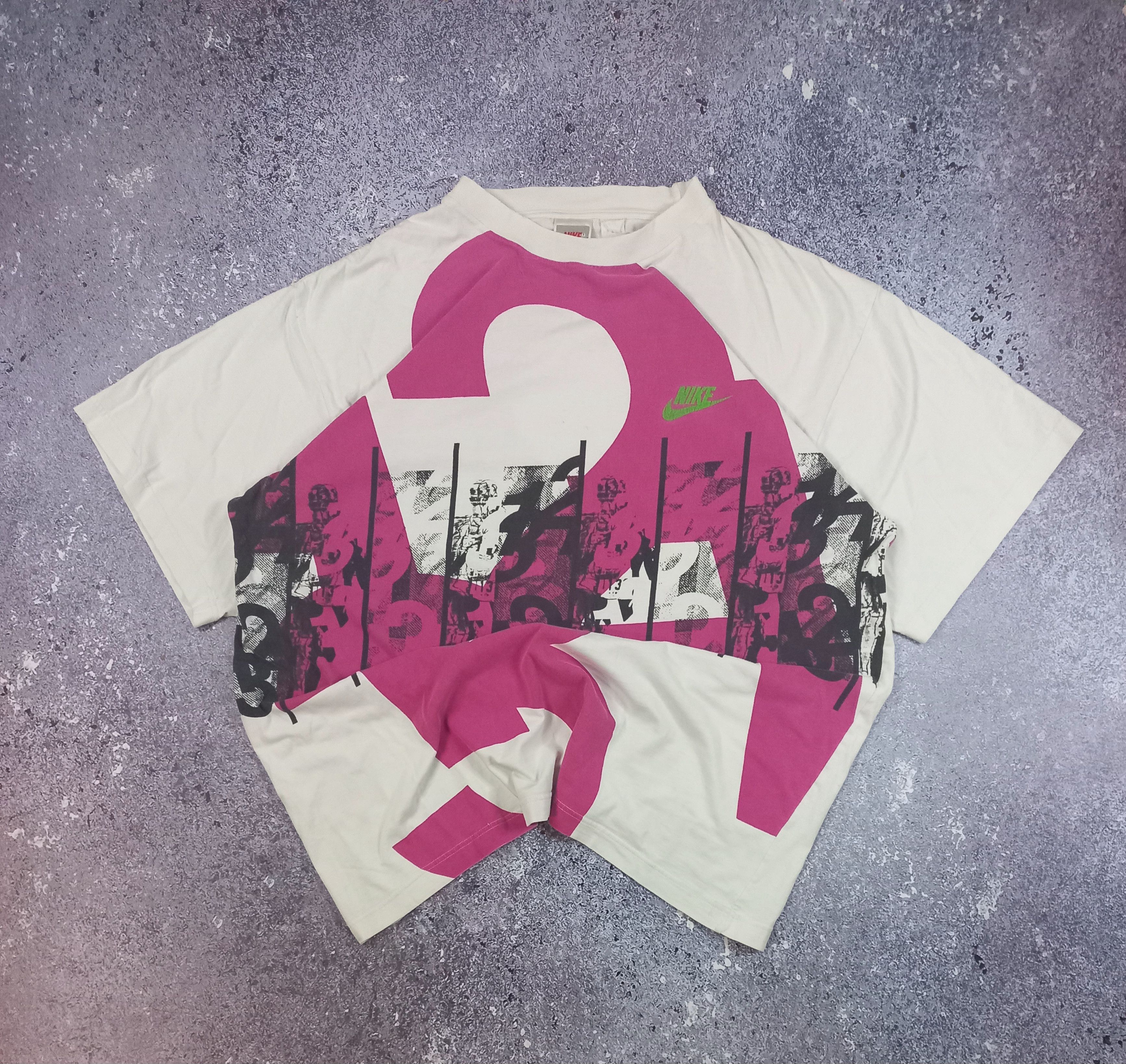 Nike Vintage 90s T-Shirt Nike Overprint Japanese Tee Size US XL / EU 56 / 4 - 1 Thumbnail