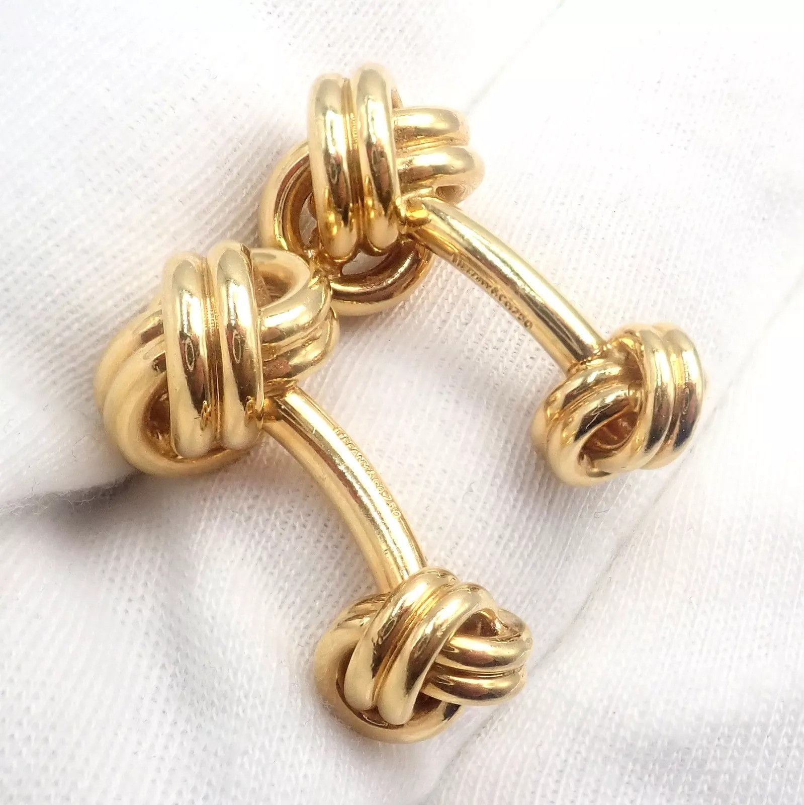 Tiffany & Co. Tiffany & Co 18k Yellow Gold Classic Love Knot Cufflinks Size ONE SIZE - 6 Thumbnail