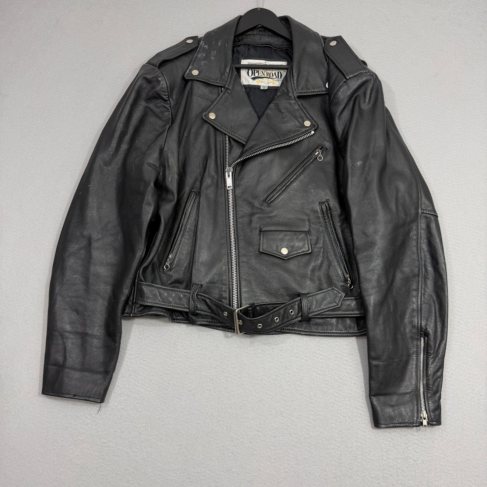 Diesel × Vintage Diesel NP-27 Leather Blue Biker Motorcycle Jacket