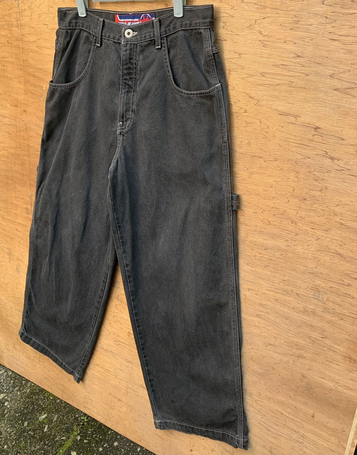 JNCO Rare!! JNCO JEANS Baggy Carpenter Crown Embroidered Denim Size US 31 - 6 Thumbnail