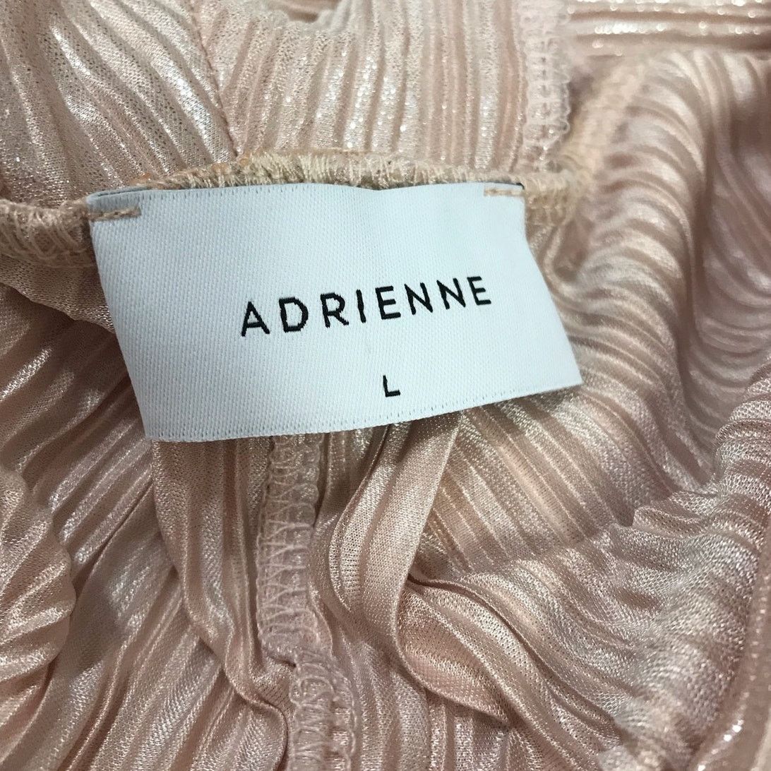 Other Adrienne Silky Ribbed V-Neck Short Sleeve Stretch Blouse L Size L / US 10 / IT 46 - 3 Thumbnail
