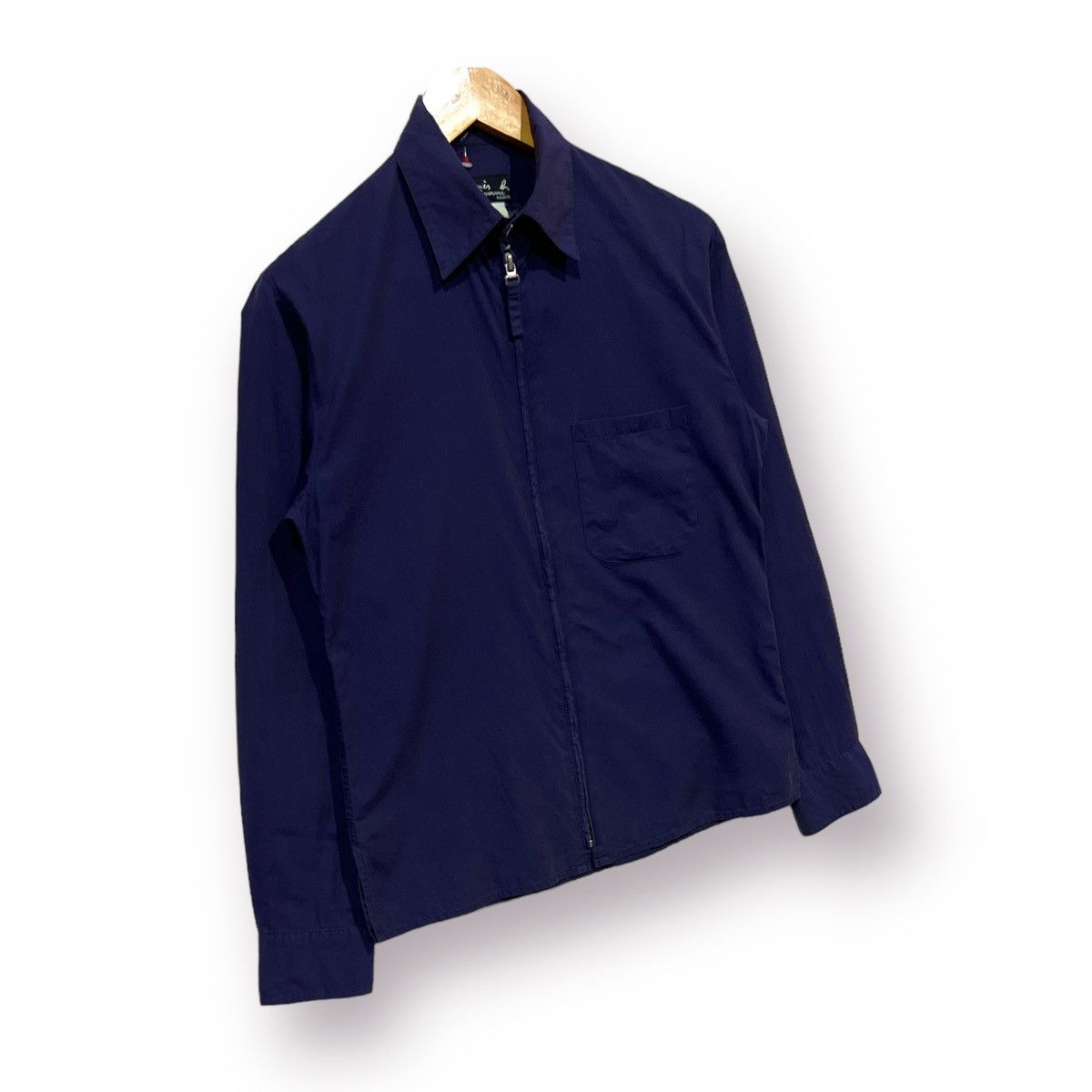 agnes b. 🔥 AGNES B. HOMME PARIS SUNFADED ZIPPER WORKSHIRT Size US S / EU 44-46 / 1 - 3 Thumbnail