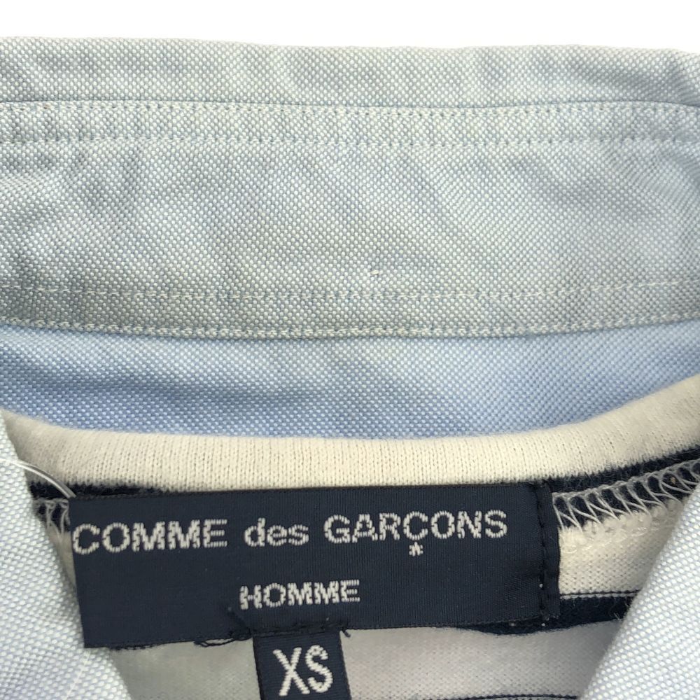 Comme des Garcons Shirt cotton long sleeves docking layered striped Blue Size US XS / EU 42 / 0 - 5 Thumbnail