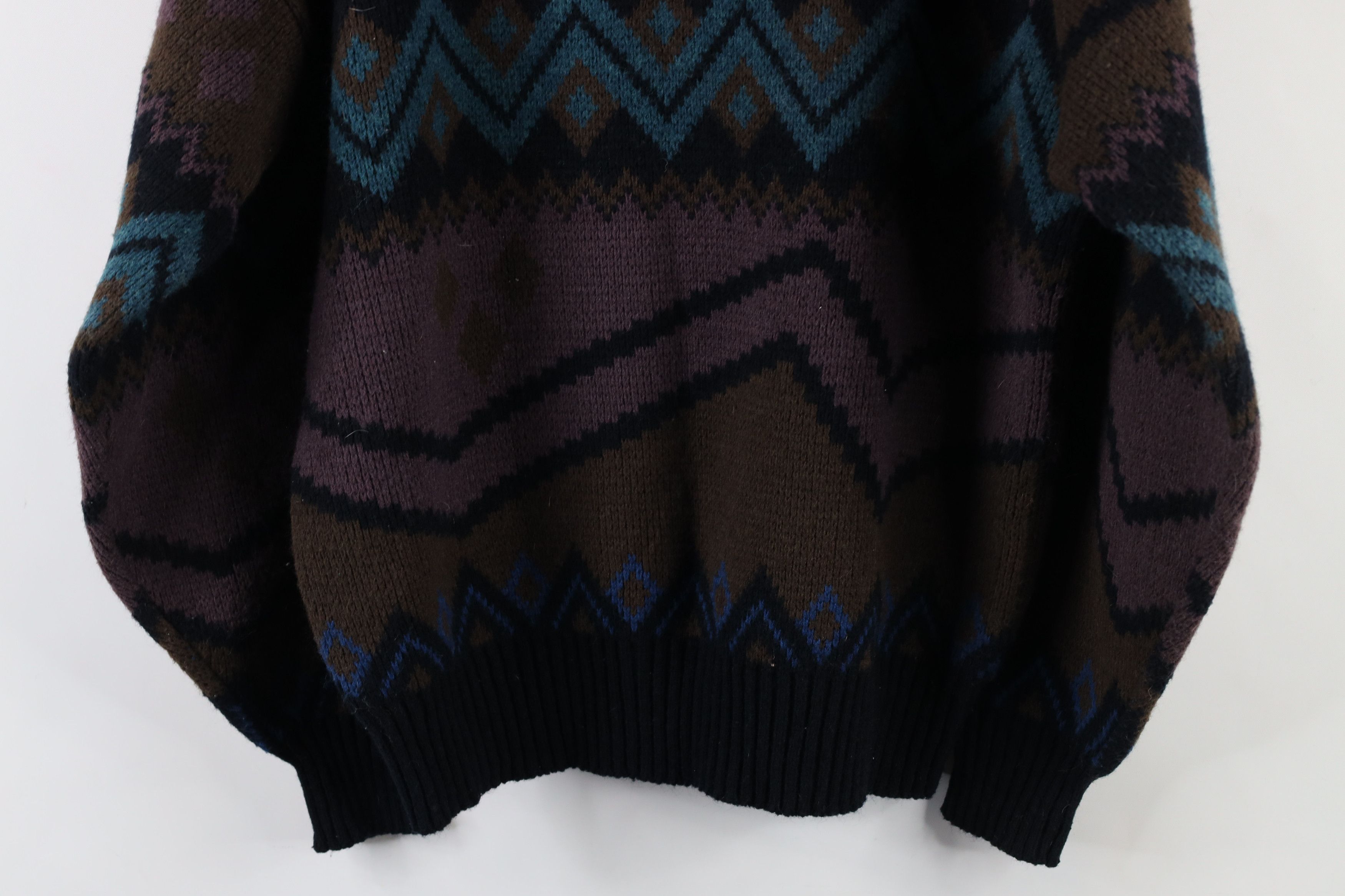 Vintage Vintage 90s Coogi Style Rainbow Wool Blend Knit Sweater Size L / US 10 / IT 46 - 12 Thumbnail