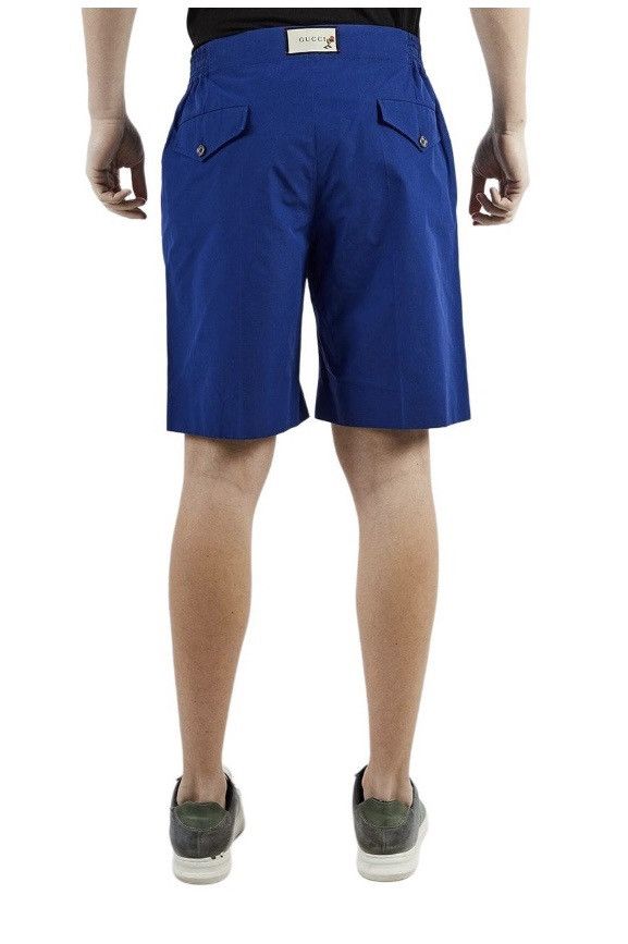 Gucci Gucci Heavy Cotton Popeline W/EMB Blue Print shorts Size US 36 / EU 52 - 4 Thumbnail
