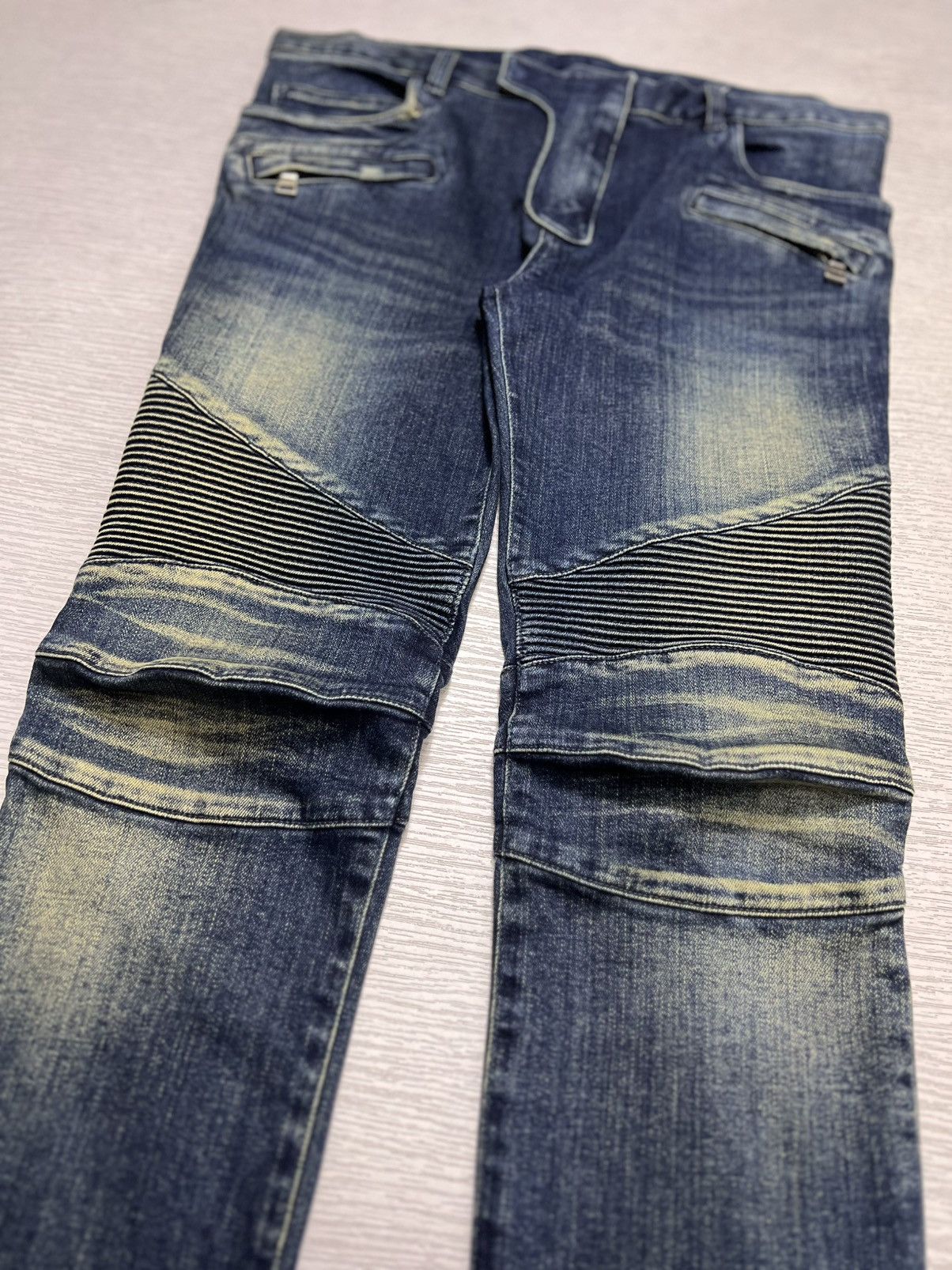Balmain Balmain - Christophe Decarnin - Washed Biker Jeans Size US 30 / EU 46 - 4 Thumbnail