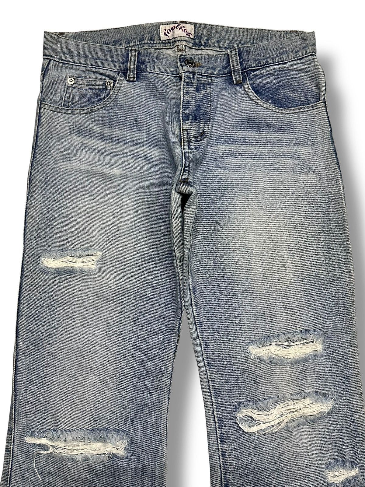 Japanese Brand Distressed Vintage Foolish Japan Jeans Wideleg Style Faded Size US 31 - 4 Thumbnail