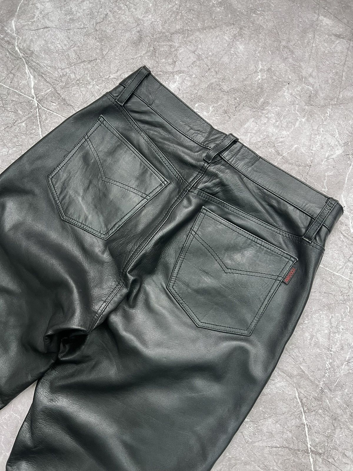 Other VINTAGE REGULAR LEATHER MOTO PANTS BALENCIAGA STYLE Size US 35 - 11 Thumbnail