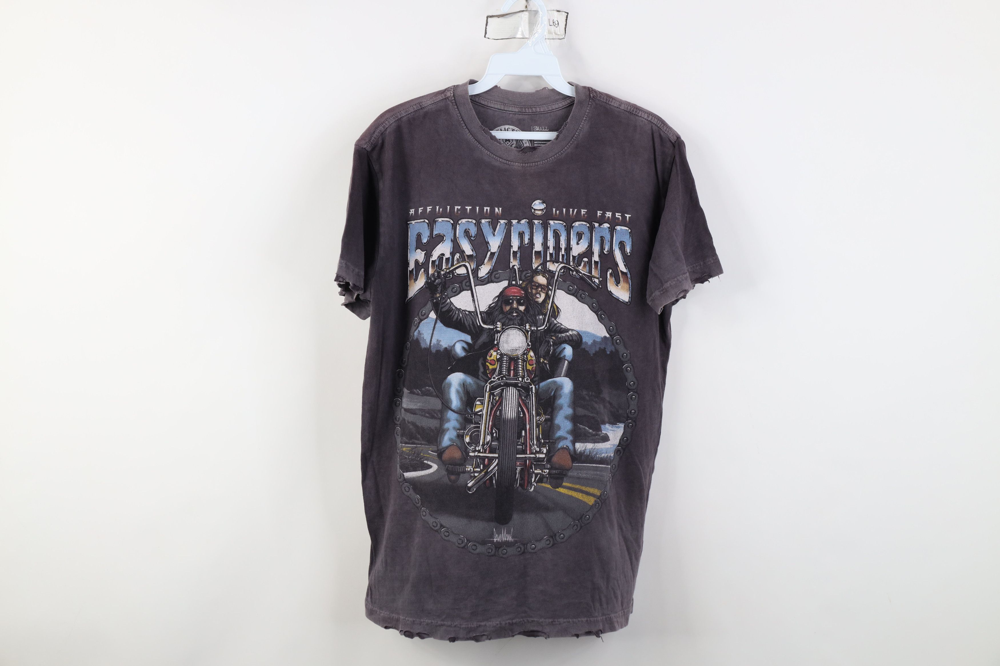 Affliction Affliction x Easyriders Acid Wash UFC MMA T-Shirt Gray USA Size US S / EU 44-46 / 1 - 1 Thumbnail