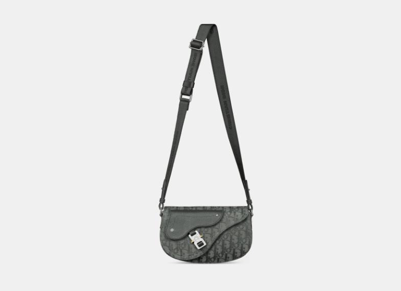 Dior o1w1db10426 1ADPO3 Size :OS / Saddle Messenger Bag in Gray Size ONE SIZE - 4 Thumbnail