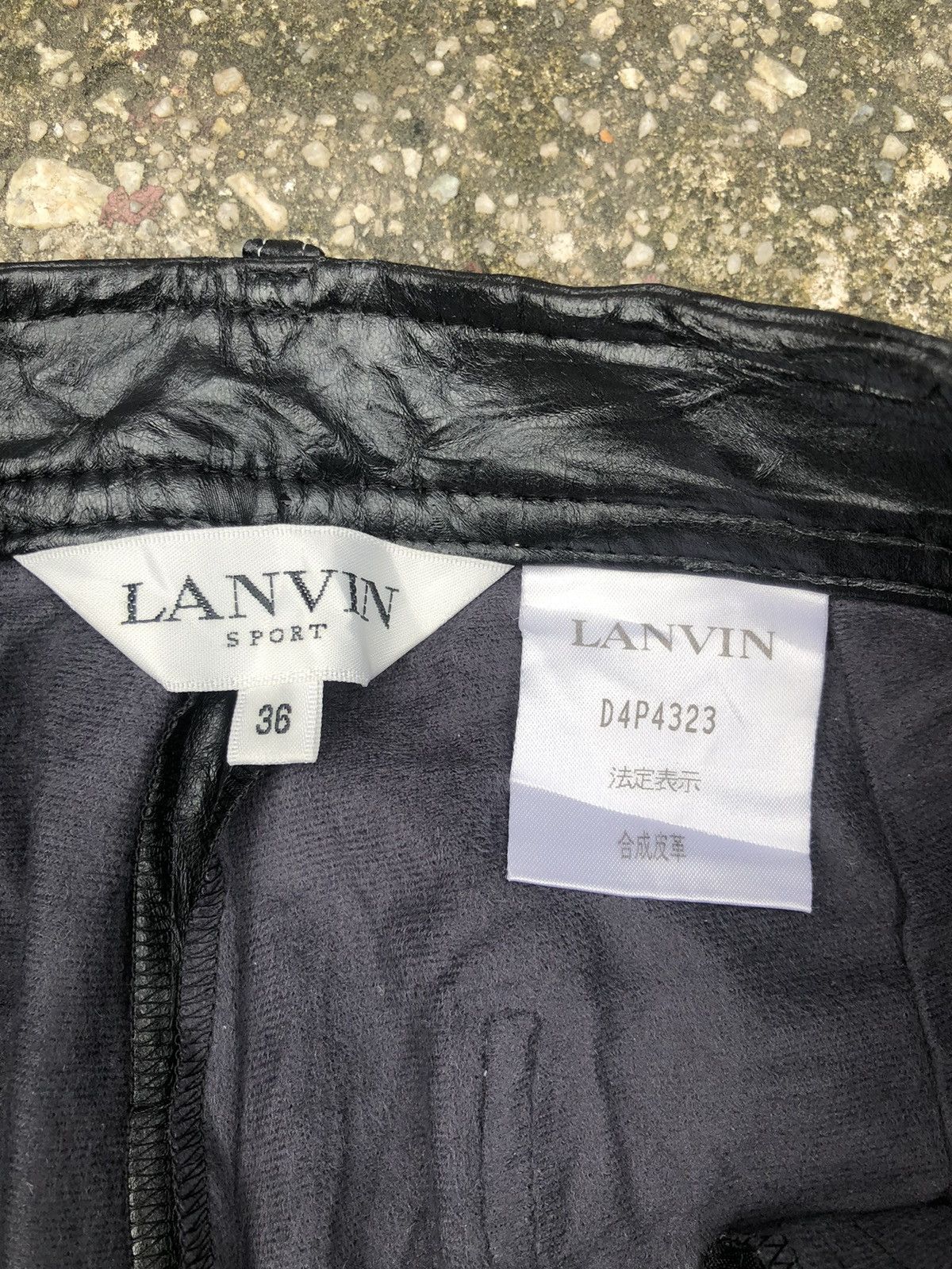 Lanvin × Leather × Vintage Vintage Lanvin Sports Faux Leather Pants Size US 27 - 8 Thumbnail