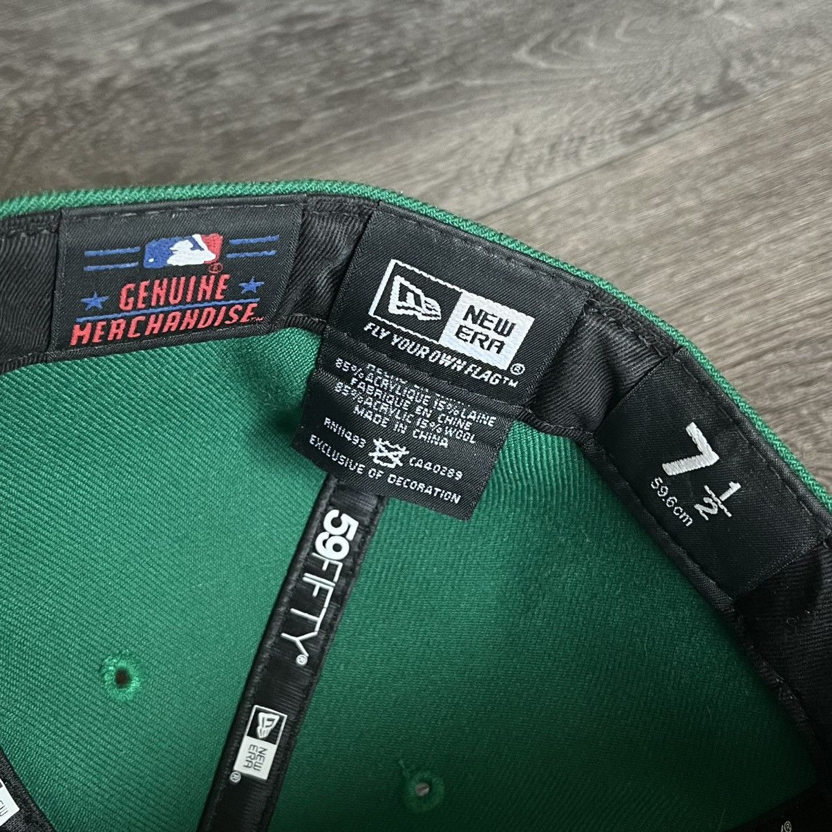 MLB Vintage Oakland Athletics Alternate Green Fitted Hat 7 1/2 Size ONE SIZE - 6 Thumbnail