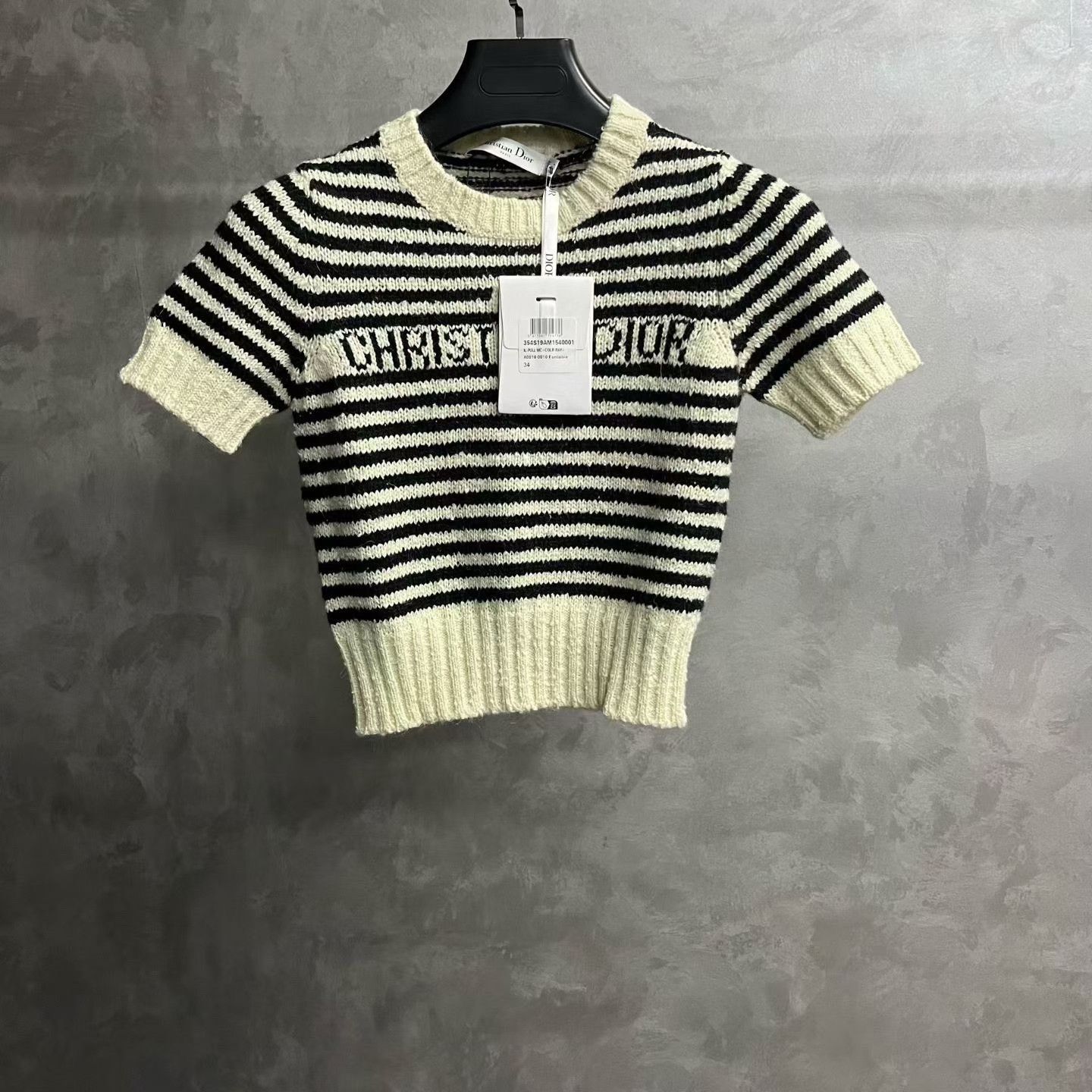 Dior Dior Logo Stripe Short-Sleeve Knit Size XXS / US 00 / IT 34 - 1 Thumbnail